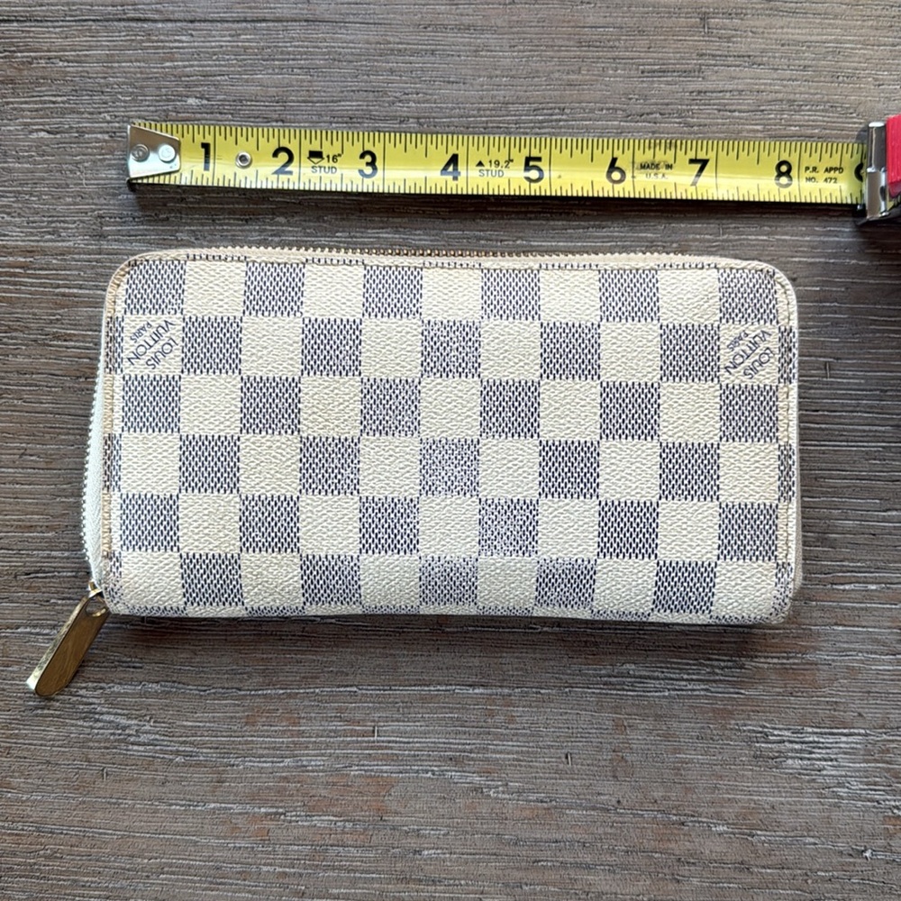 Authentic - Louis Vuitton Damier Azur Leather Large Zippy Wallet EUC - Picture 13 of 15
